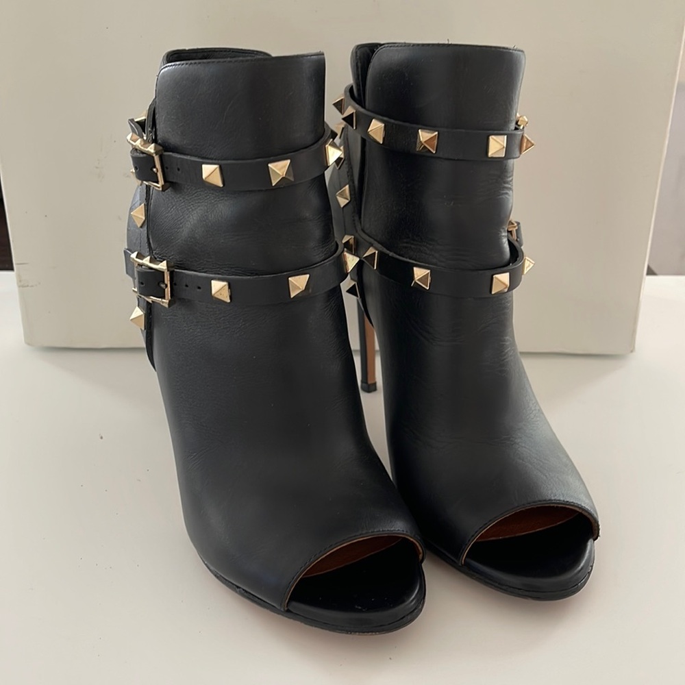 Valentino Rockstud Opentoe Booties Size 36.5